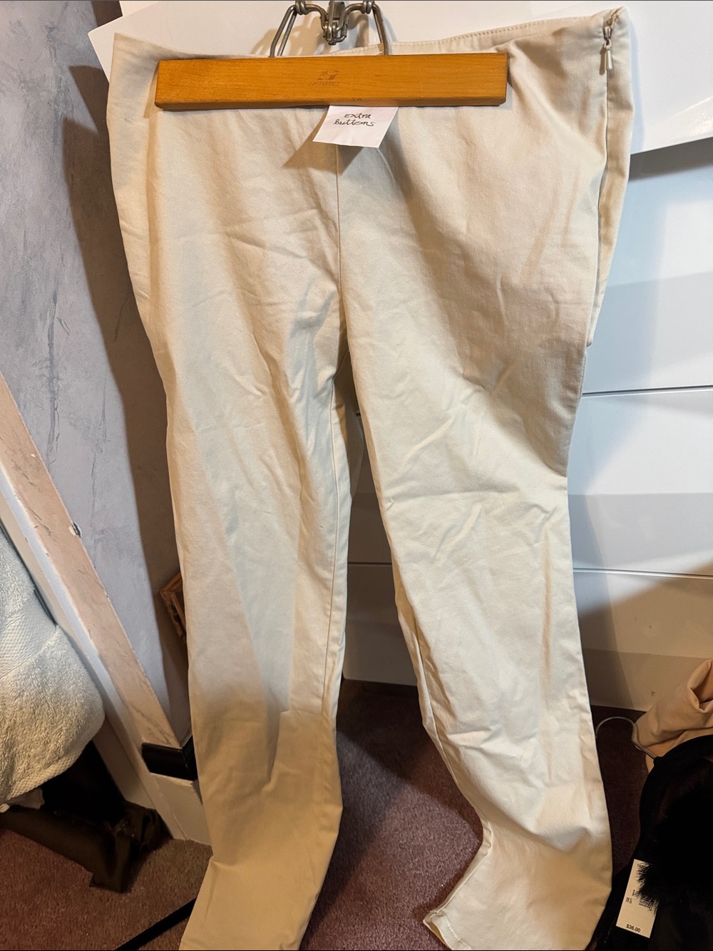 Victoria's Secret Cream Straight-Leg Trousers